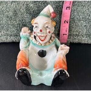 Ultra Rare Clown Nodder Tray Ceramic Vintage Patent TT Japan c1940s